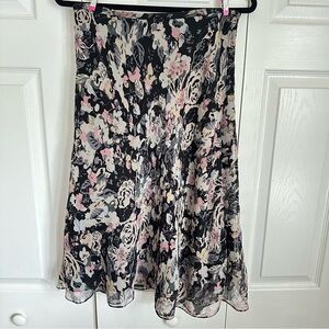 Vtg NWT Charter Club Y2K Silk Floral  Wrap Skirt Womens Sz 10 Office Corpcore